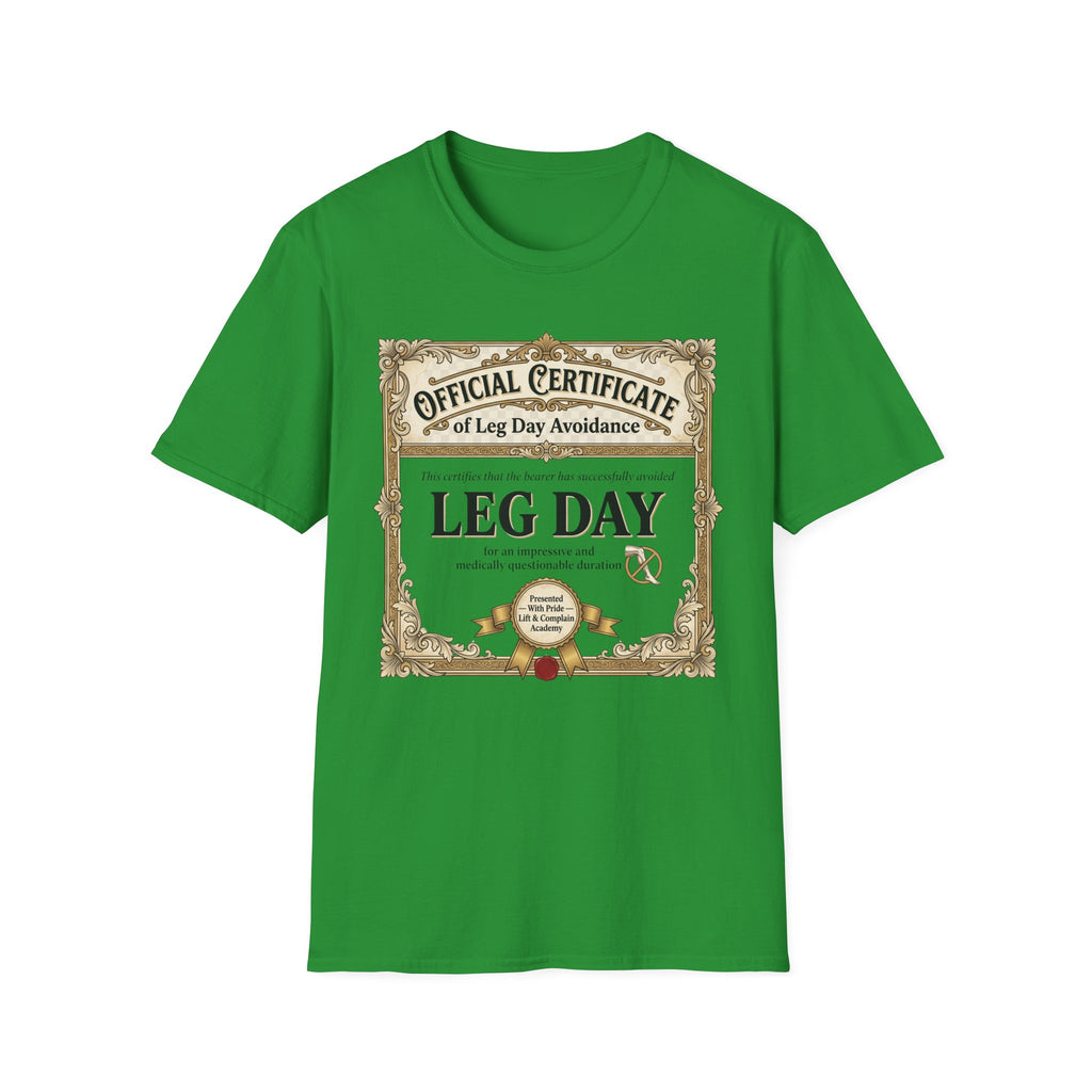 Official Certificate of Leg Day Avoidance