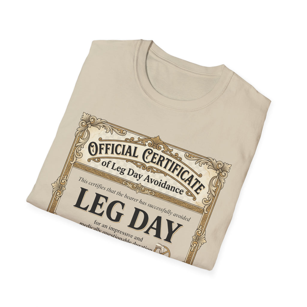Official Certificate of Leg Day Avoidance