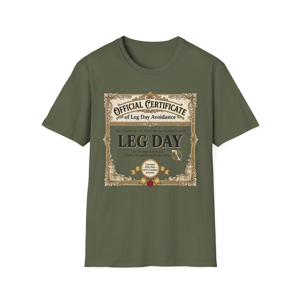 Official Certificate of Leg Day Avoidance