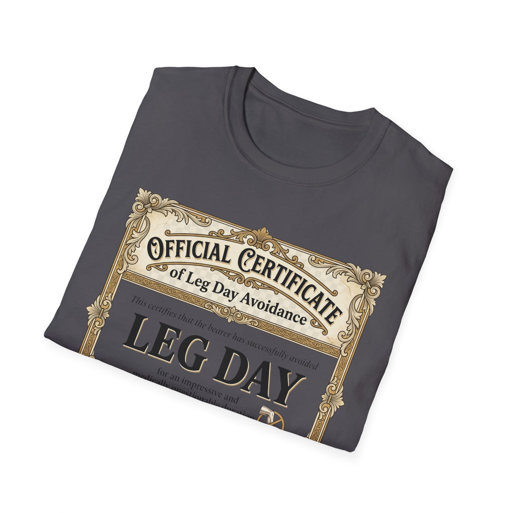 Official Certificate of Leg Day Avoidance