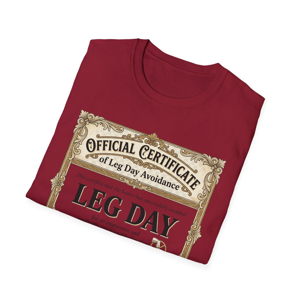 Official Certificate of Leg Day Avoidance