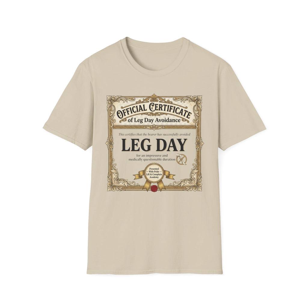 Official Certificate of Leg Day Avoidance